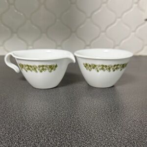 Vintage Corelle Crazy Daisy Creamer and Sugar Set
